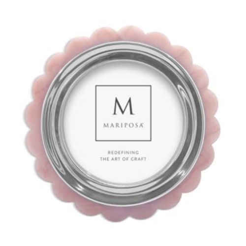 Pink Acrylic Scallop Round Frame, 6" Round
