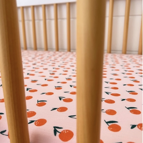 Blush Oranges / Organic Crib Sheet