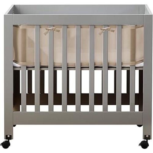 Breathable™ Mesh Liner for Mini Cribs, Deluxe 4mm Mesh, Sand (Size 4M Covers 4 Sides, Mini Cribs Only)