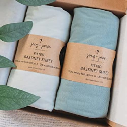 Bassinet Fitted Sheets for Halo Bassinest Swivel Sleeper Mattress – Snuggly Soft 100% Jersey Cotton – 2 Pack – Light + Dark Sage Green – 2 Pack