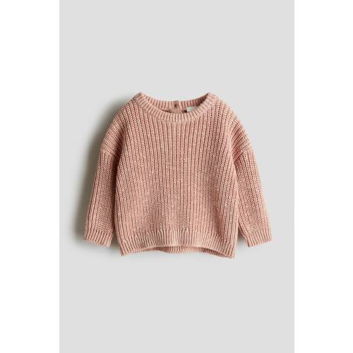 PATENT-KNIT COTTON SWEATER