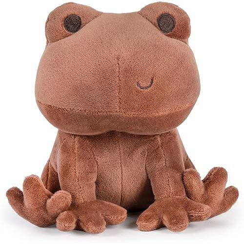 KIDS PREFERRED Harry Potter Chocolate Frog Plush Stuffed Animal with Embroidered Details, Brown Minky Fabric, and Beans in Bottom, Hogwarts Collectible for Babies, Toddlers, and Kids, 6 Inches