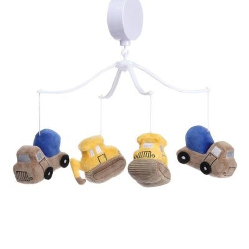 Bedtime Originals By Lambs & Ivy Construction Zone Musical Baby Crib Mobile
