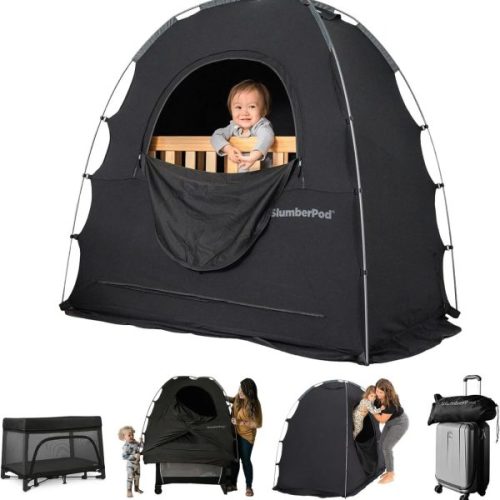 SlumberPod The Original Blackout Sleep Tent Travel Essentia with Monitor Pouch and Fan Pouch – Autospitshine