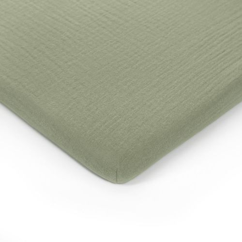 Muslin Fitted Bassinet Crib Sheet, Extra Soft 100% Muslin Cotton Bassinet Sheets By Comfy Cubs - Fern