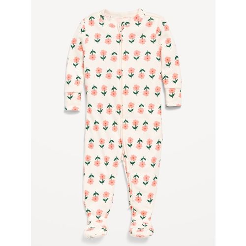 6-12M Snug-Fit 2 Way Zip Footed One-Piece for Baby | Old Navy