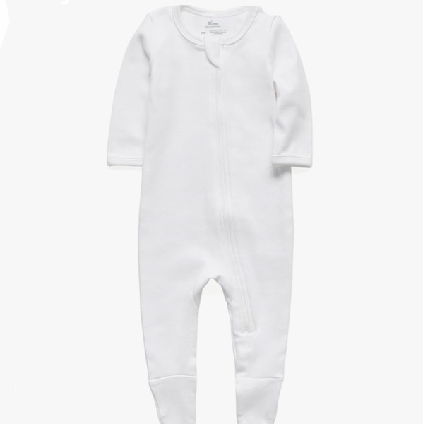 O2 BABY Baby Boys Girls Organic Cotton Zip-Front Sleeper Pajamas, Footed Sleep 'n Play