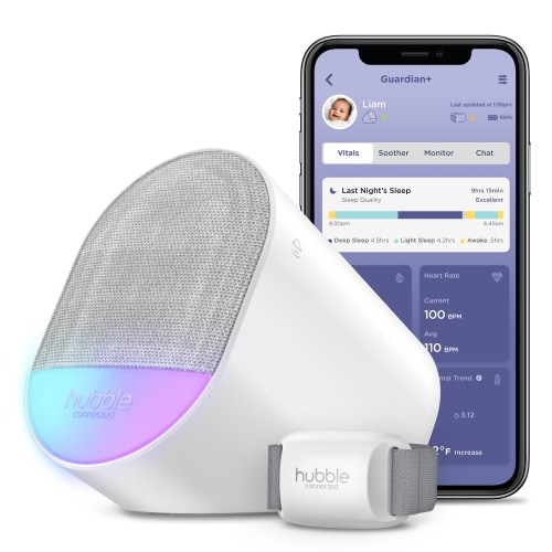 Hubble Guardian+ Portable Personal Sleep Quality & Activity Tracker with Wellness Indicators