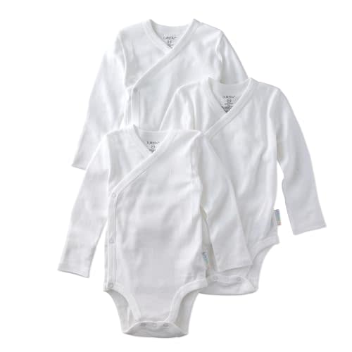 Butterblu Baby Sterling 3-pack Kimono Bodysuits 100% Organic Cotton Side Snap for Baby Boys & Girls