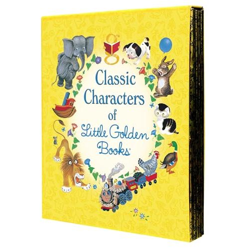 Classic Characters of Little Golden Books: The Poky Little Puppy, Tootle, The Saggy Baggy Elephant, Tawny Scrawny Lion, and Scuffy the Tugboat