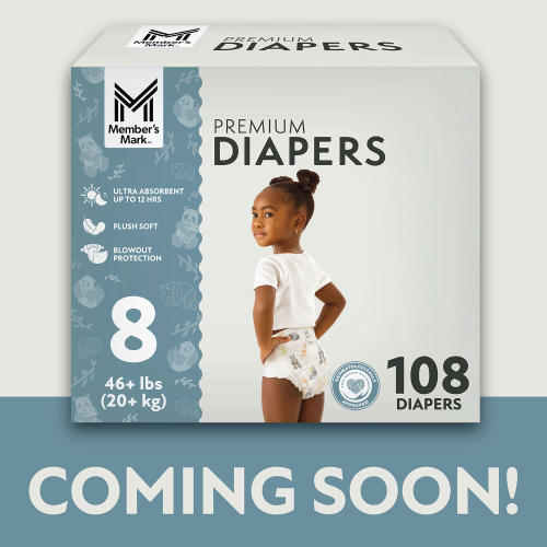 Member's Mark Premium Baby Diapers, Sizes: Newborn - 8 - Sam's Club