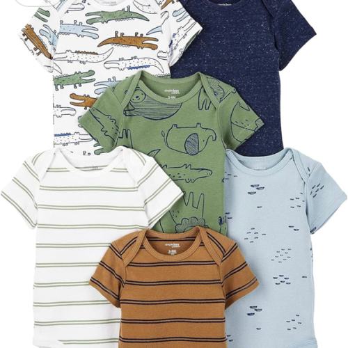 Simple Joys by Carter's Baby-Boys 6-Pack Short-Sleeve Bodysuit