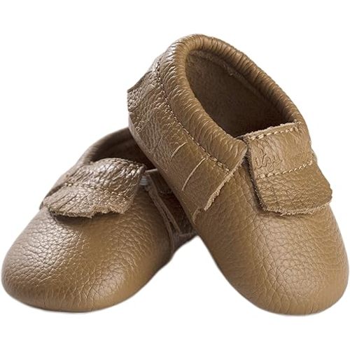 Itzy Ritzy Moc Happens Handmade Genuine Leather Baby Moccasin (Infant)