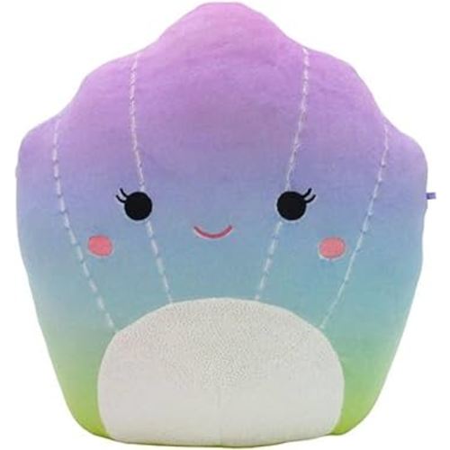 Squishmallow Official Kellytoy Collectible Sea Life Squad Squishy Soft Animals Ocean Fish (Purple Multi, Shauna Shell, 5 Inch)