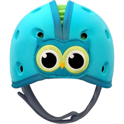 SafeheadBABY Award-Winning Infant Safety Helmet Baby Helmet for Crawling Walking Ultra-Lightweight Baby Head Protector Expandable and Breathable Toddler Head Protection Helmets - Owl Blue