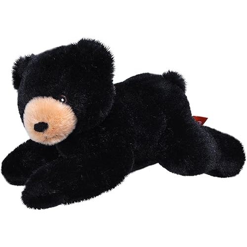 Wild Republic EcoKins Mini Black Bear Stuffed Animal 8 inch, Eco Friendly Gifts for Kids, Plush Toy, Handcrafted Using 7 Recycled Plastic Water Bottles (24807)