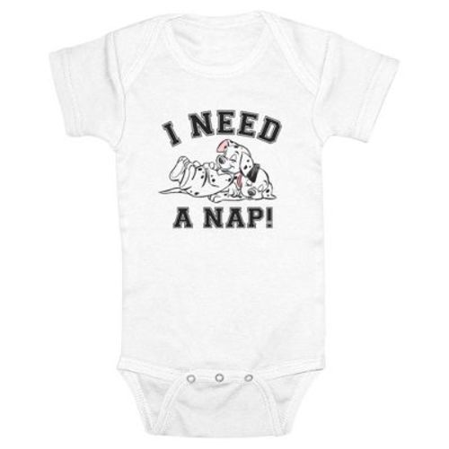 Infant's One Hundred And One Dalmatians I Need A Nap Brothers Bodysuit - White - 24 Months
