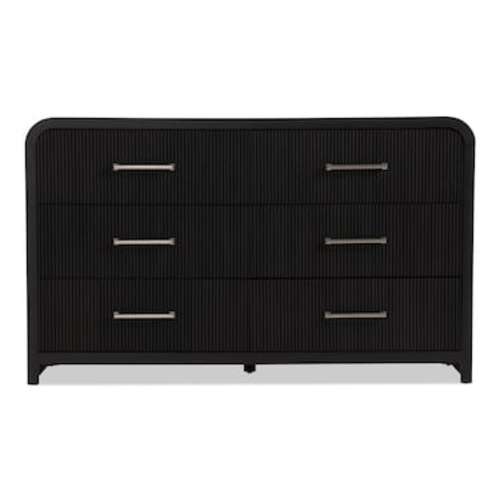 Cascade Black 6 Drawer Dresser