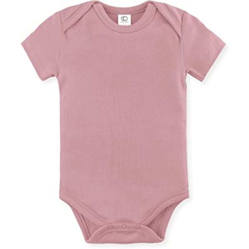 Colored Organics Unisex Baby Organic Cotton Bodysuit - Short Sleeve Infant One Piece