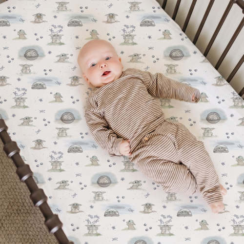 Premium Knit Fitted Crib Sheet - Star Wars Grogu