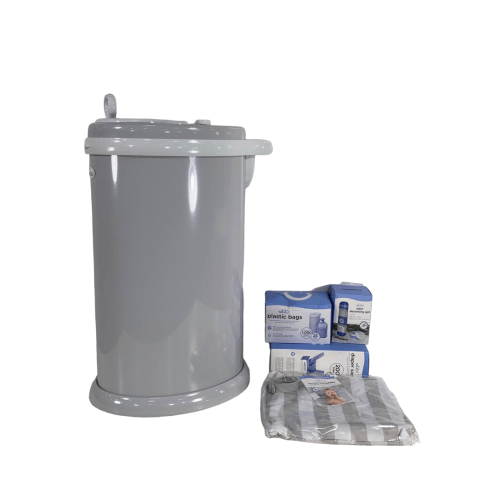 Ubbi Diaper Pail Value Gift Set, Grey