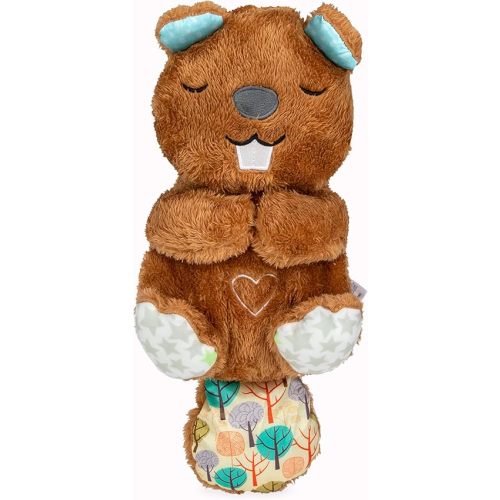 Nuby Lifelike Animated Sleeping Beaver with 8 Soothing Lullabies & 4 Calming White Noises, 30 Min Non-Stop