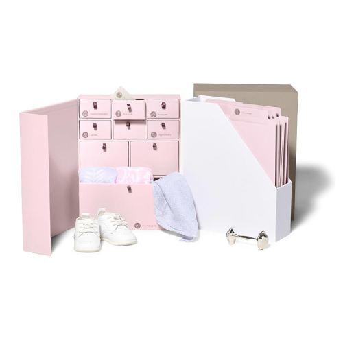 Savor | The Original Deluxe Baby Keepsake Box | Fabric Bound Acid-Free Gender-Neutral Minimalist Newborn Keepsake and Memory Organizer with Labels | for Pregnancy, Mother’s Day, Baby Shower, New Baby