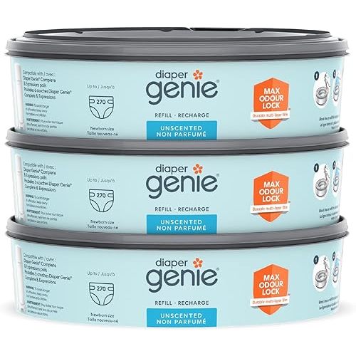 Diaper Genie Diaper Pail System Refills, 3 pack blue