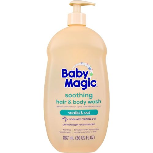 Baby Magic Soothing Hair & Body Wash, Vanilla & Oat, 30 Fl Oz