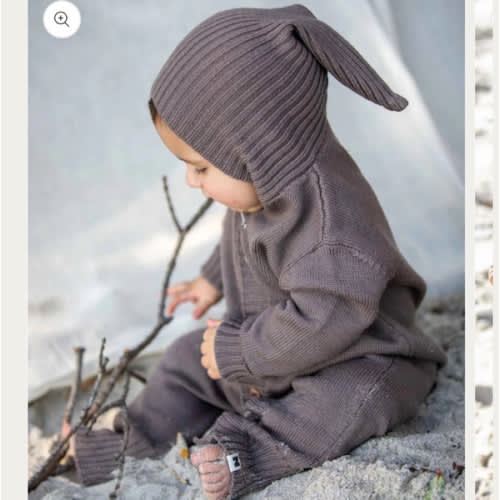 Milo Hooded Romper Brownish