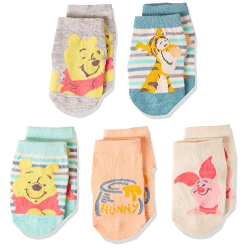 Winnie the Pooh Baby Girls' Disney 5 Pack Shorty Socks