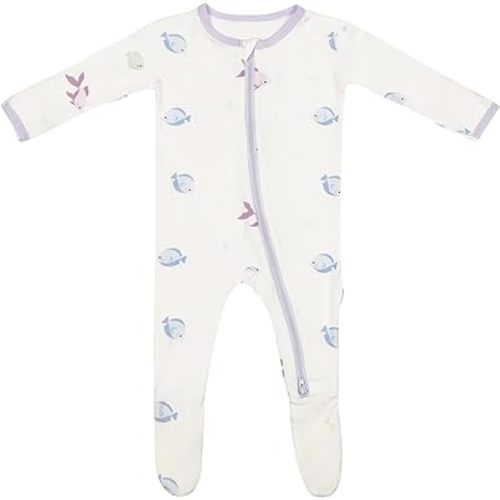 Soft Baby Bamboo Viscose Footie Pajamas, Zipper Closure, 0-24 Months