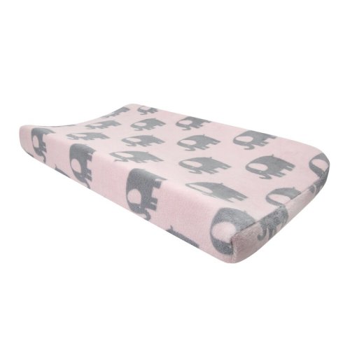 Bedtime Originals Eloise Pink/Gray Elephant Diaper Changing Pad Cover "& Reviews" | Wayfair