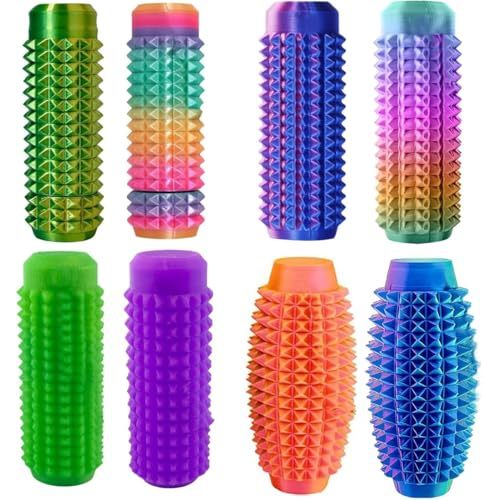 8PC Little Ouchies Fidget Toys Adults, Pain Stim Fidget Anxiety Relief Pain Stim Pocket Sensory Toys for Anxiety and Stress Reduction,Portable Travel Stress Relief Spiky Fidget Keychain (Style-2)
