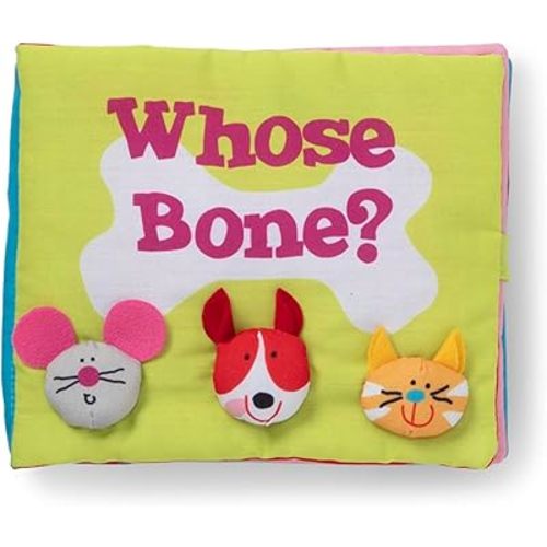 Melissa & Doug K’s Kids Whose Bone? 8-Page Soft Activity Book for Babies and Toddlers