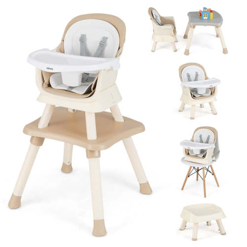 INFANS 8 in 1 Baby High Chair Convertible Highchair for Babies and Toddlers,