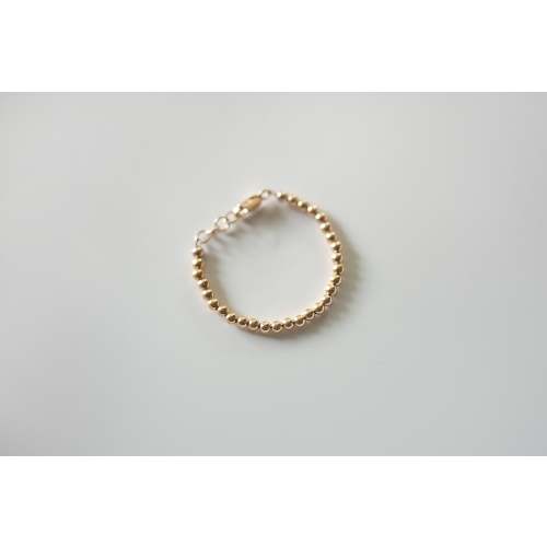 14k Gold Filled Baby Bracelet | Beaded Toddler Jewelry