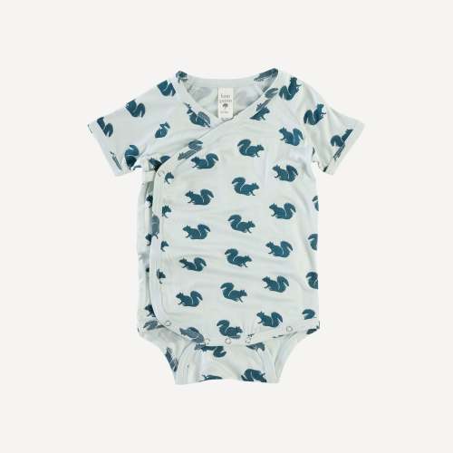 short sleeve wrap bodysuit | arctic squirrel | lenzing modal