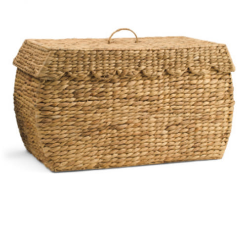 17in Hyacinth Bloated Trunk With Removable Scalloped Lid | Office & Storage | Marshalls