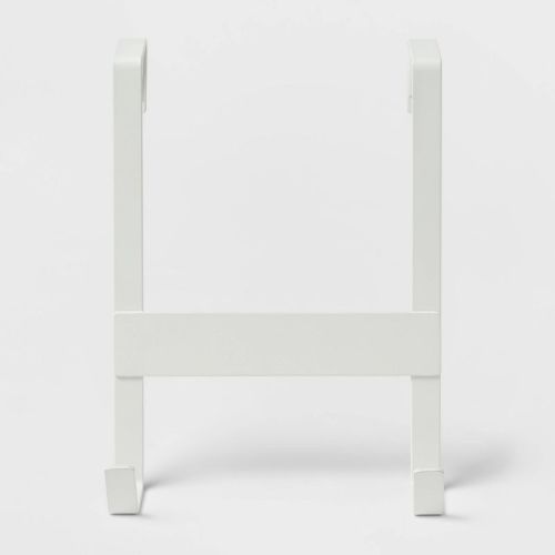 Small Over The Door Hook 2 Hooks Matte White - Brightroom™: Steel, Powder-coated, No Assembly, Hanging Storage Rack