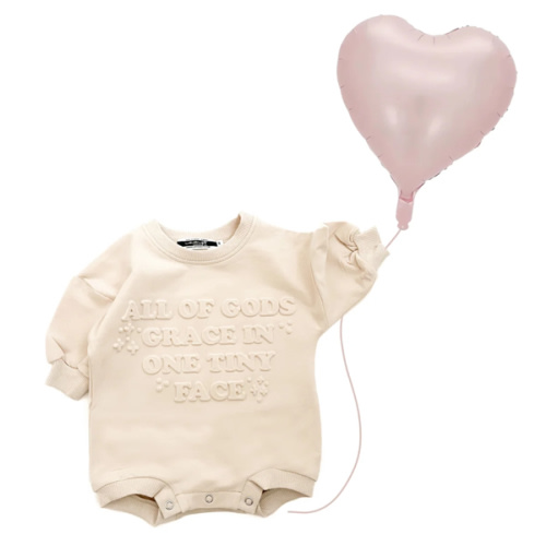 All Of Gods Grace In One Tiny Face Bubble Jumpsuit
