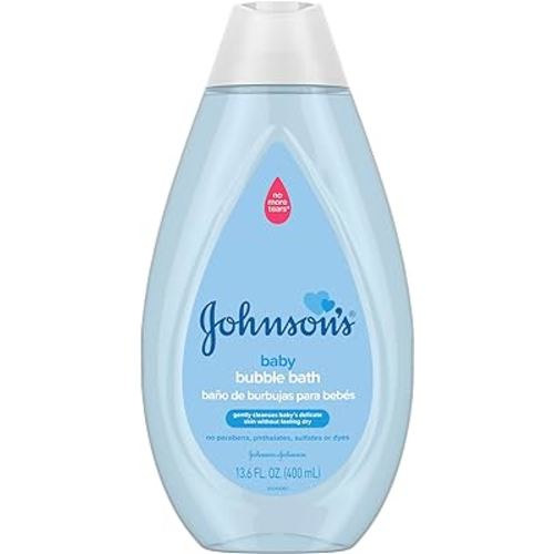 Johnson's Baby Bubble Bath for Gentle Baby Skin Care, Paraben-Free, Pediatrician-Tested, Hypoallergenic, Tear-Free, Dye-Phthalate & Sulfate-Free, 13.6 Fl Oz
