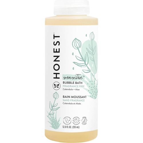 The Honest Company Foaming Bubble Bath Gentle for Baby, Naturally Derived, Tear-free, Hypoallergenic, Fragrance Free, Sensitive, 12 fl oz