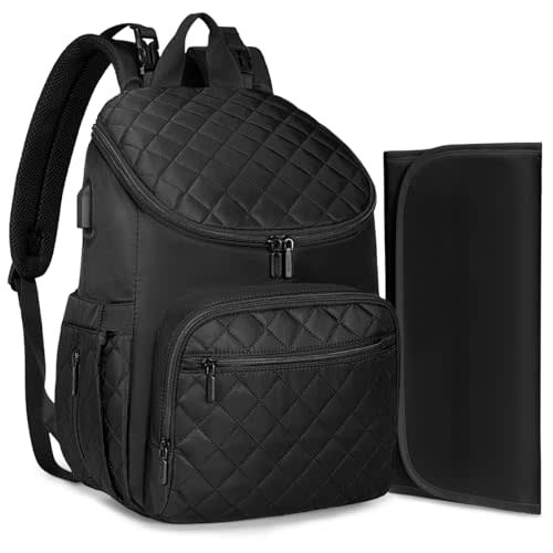 LOVEVOOK Diaper Bag Backpack Large Capacity Baby Bag with Portable Changing Pad, Multifunction Baby Travel Backpack