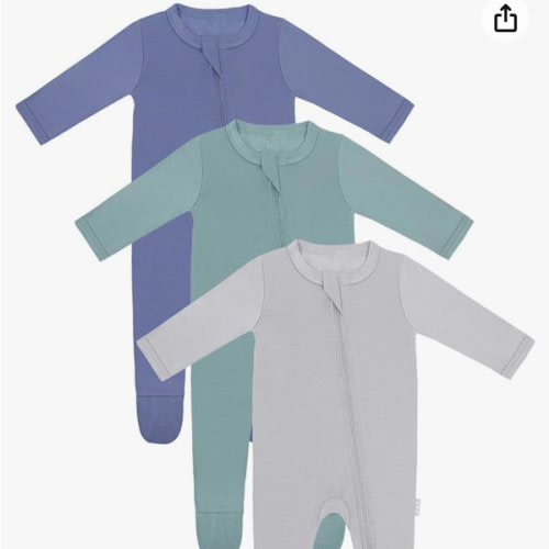 RRP Unisex Baby Footies Pajamas,Rayon Derived From Bamboo,Buttery Soft Sleep 'N Play PJs,2-Way Zipper Closure,0-18 Months