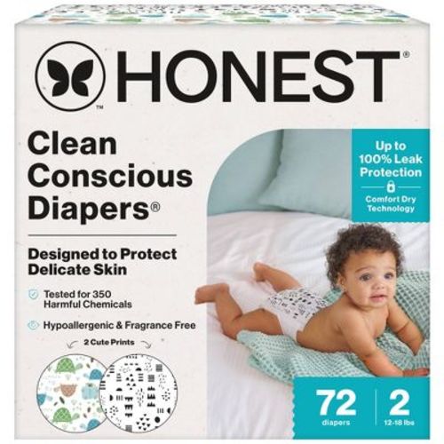 The Honest Company Clean Conscious Disposable Diapers - Feelin' Nauti & Orange You Cute - Size 3 - 62ct