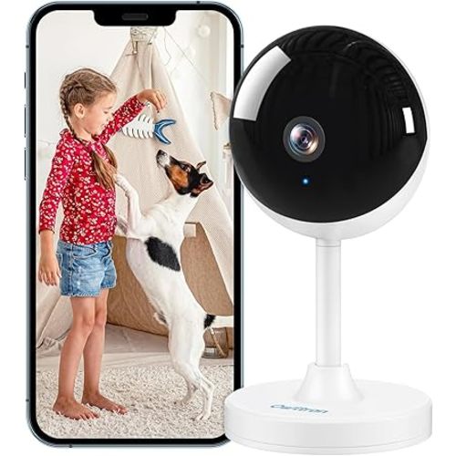 owltron Indoor Security Camera 2K, 2.4GHz WiFi Cameras for Home Security Baby Monitor Camera with Motion/Cry Detection, Pet & Dog Cam with Phone App, Night Vision, 2-Way Audio, Works with Alexa