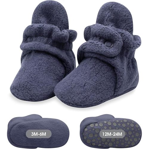 Zutano unisex-baby Cozie Fleece Baby Booties With Grippers