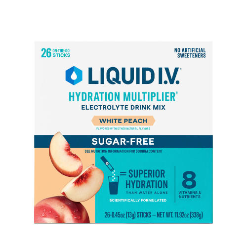 Liquid I.V. Hydration Multiplier Sugar-Free, White Peach, 26 ct. - Sam's Club