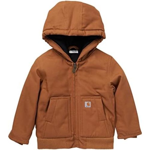 Carhartt Boys' Canvas Insulated Hooded Active Jac